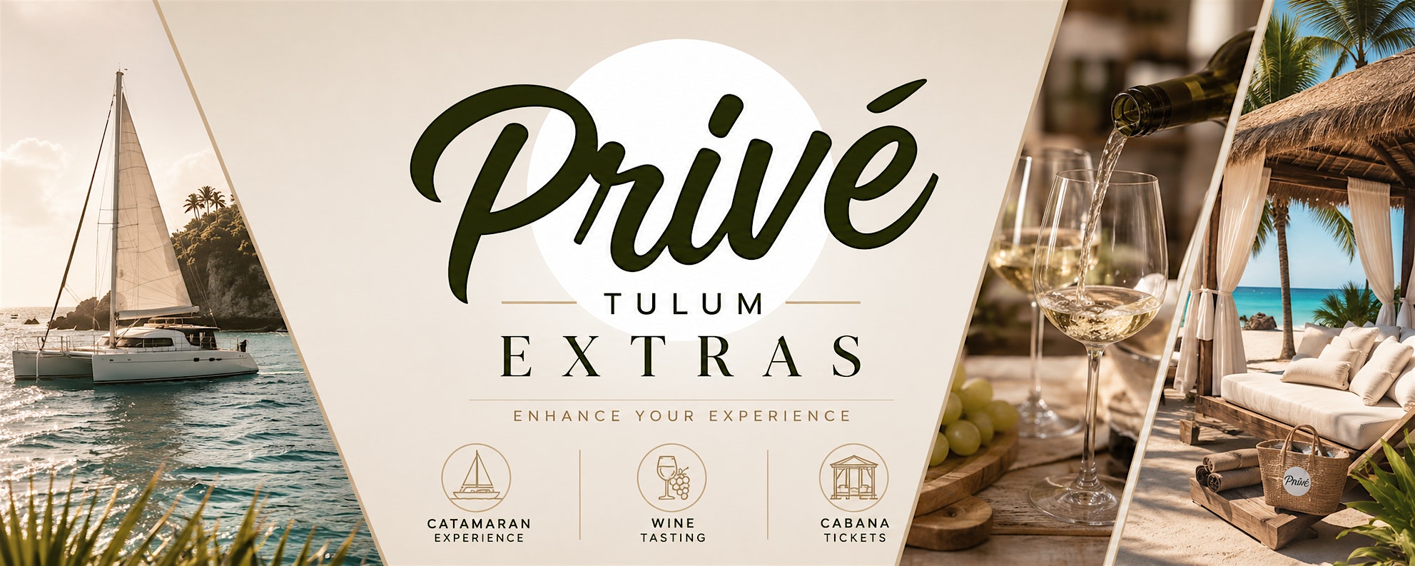 PRIVÉ: TULUM Extras!  VIP Yacht Party / Cabanas / Sections / Wine Tasting