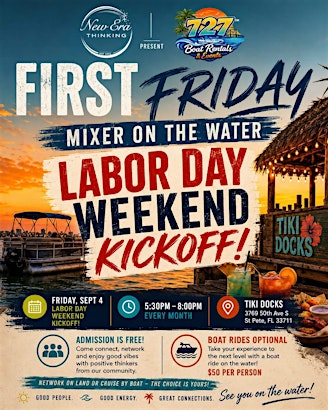 First Friday mixer on the water