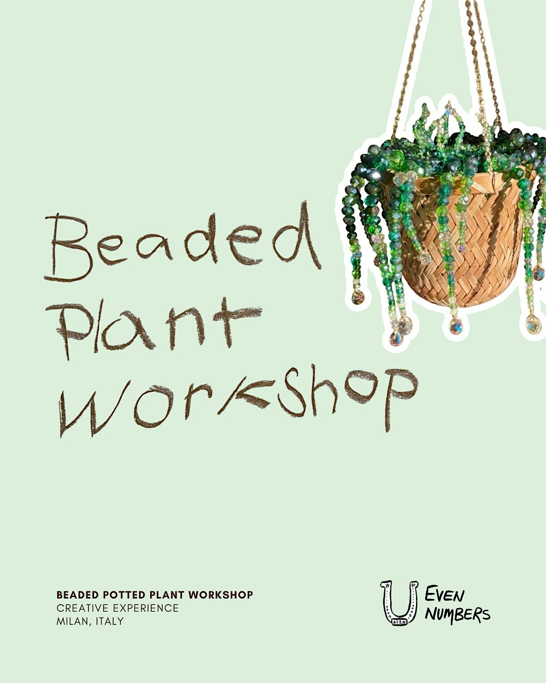 Beaded Potted Plant Workshop in Milan ✦ DIY Craft Night