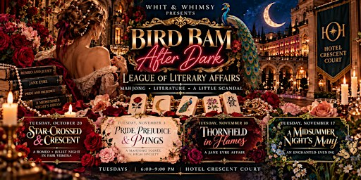 Bird Bam After Dark:  Mahjong League of Literary Affairs
