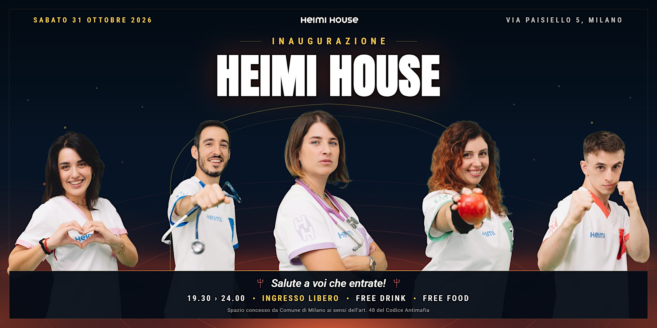 INAUGURAZIONE HEIMI HOUSE - SALUTE A VOI CHE ENTRATE!