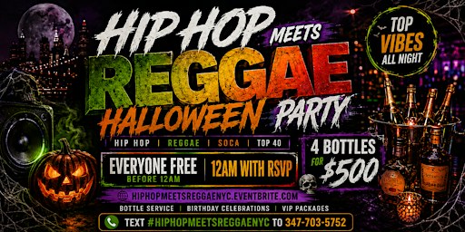 Hip Hop Meets Reggae Halloween party in queens  (Big Room Saturdays)