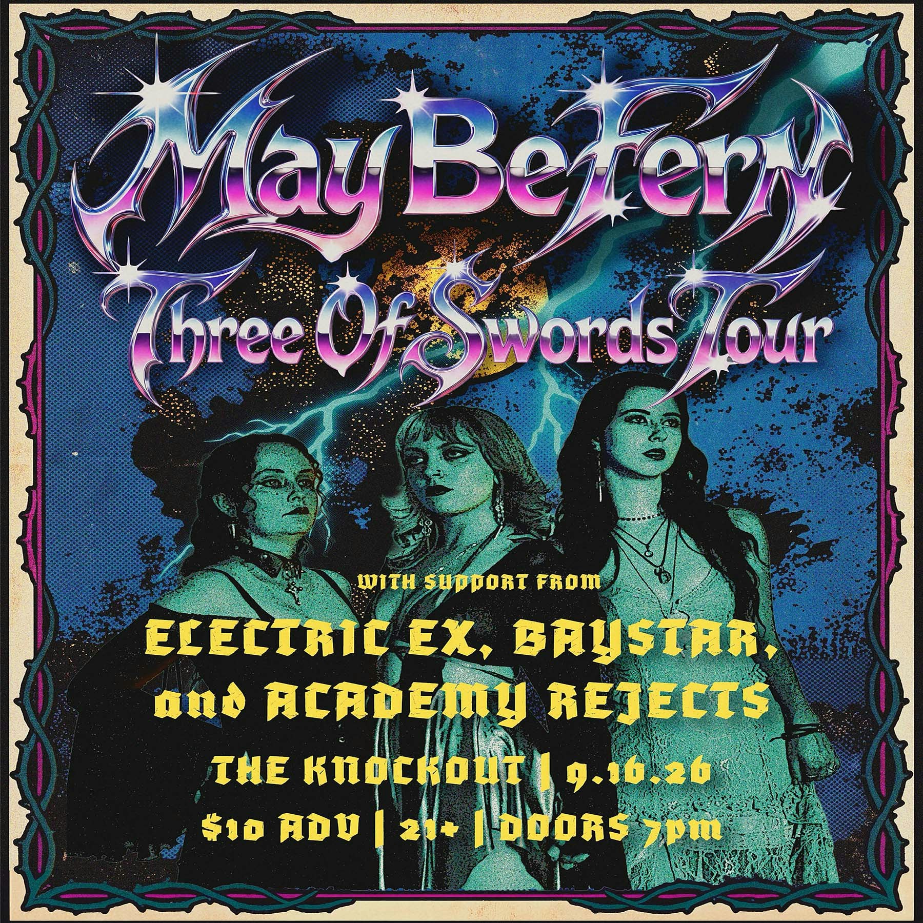 MAY BE FERN (ALL FEMALE COLORADO NEON FUNK TRIO) + ELECTRIC EX + BAYSTAR + ACADEMY REJECTS