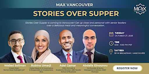 MAX Stories Over Supper - Vancouver Edition