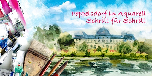 Poppelsdorf in Aquarell – Schritt für Schritt