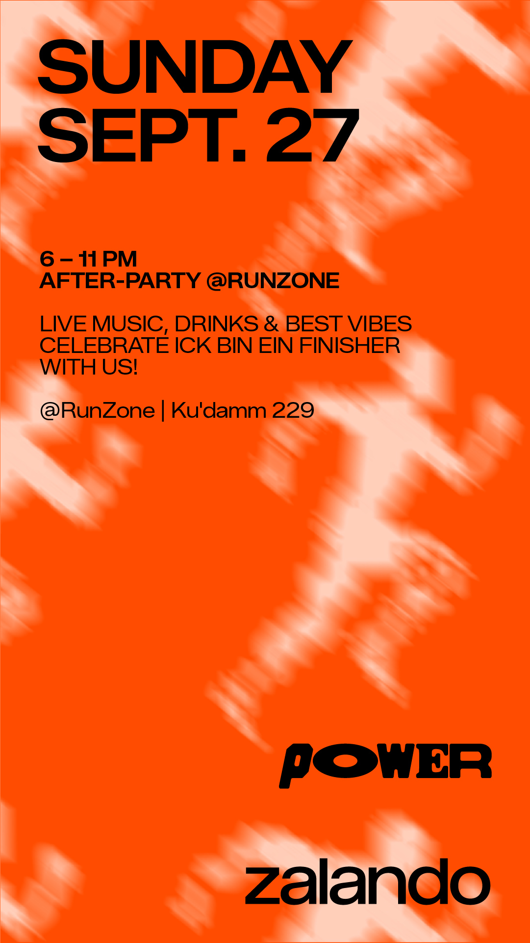 Zalando Run Zone (Marathon After Party) featuring POWER