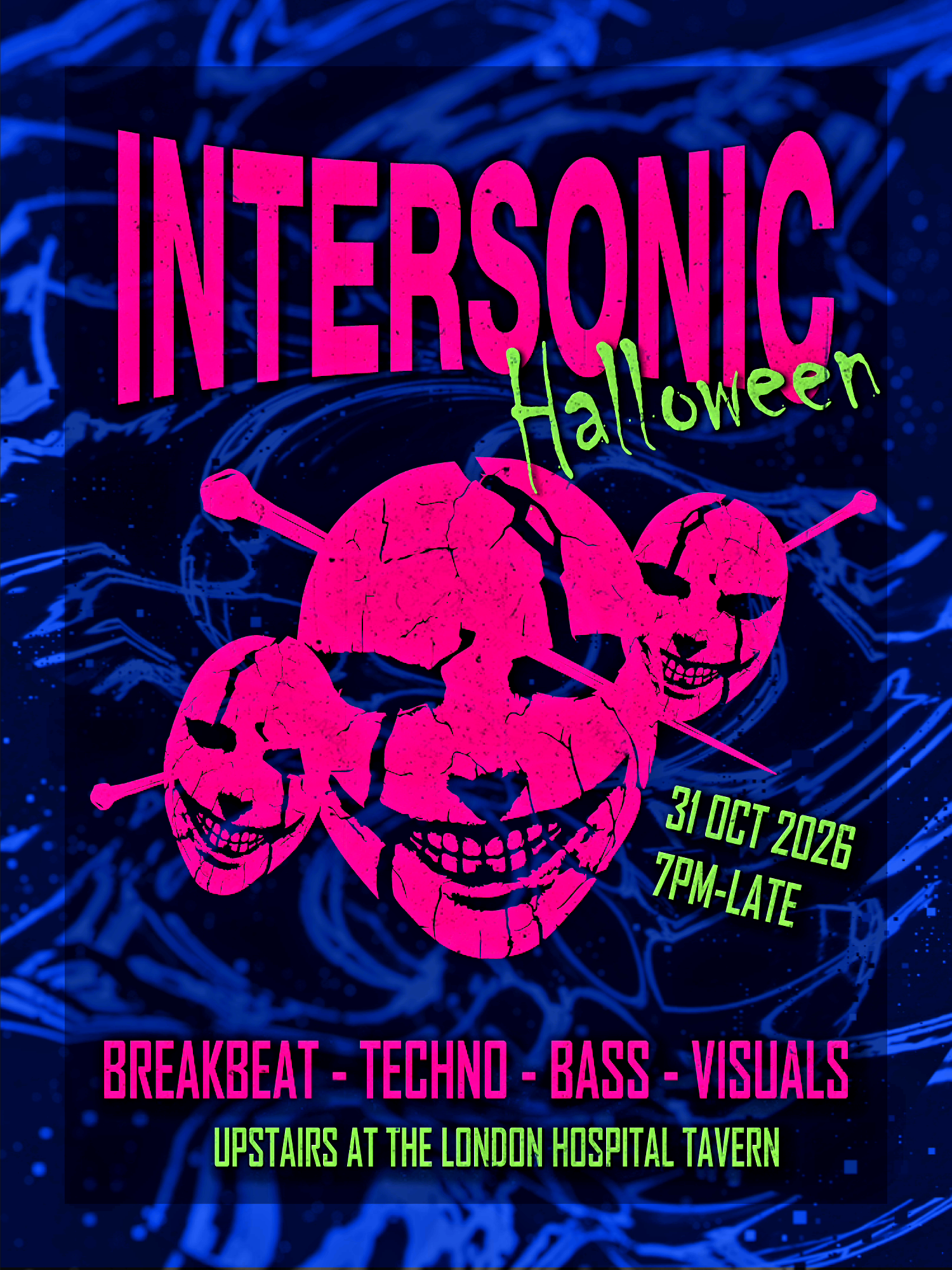 INTERSONIC HALLOWEEN - TECHNO, BREAKBEAT, BASS, VISUALS