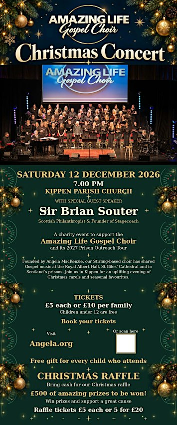 Amazing Life Gospel Choir Christmas Concert,  Kippen Parish Church