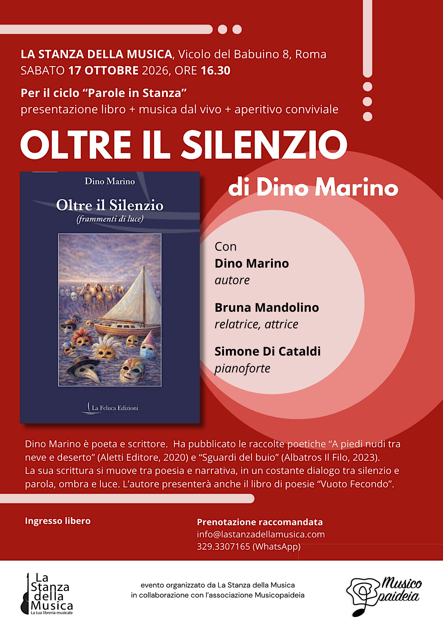 Presentazione libri di poesie "Oltre il silenzio" di Dino Marino