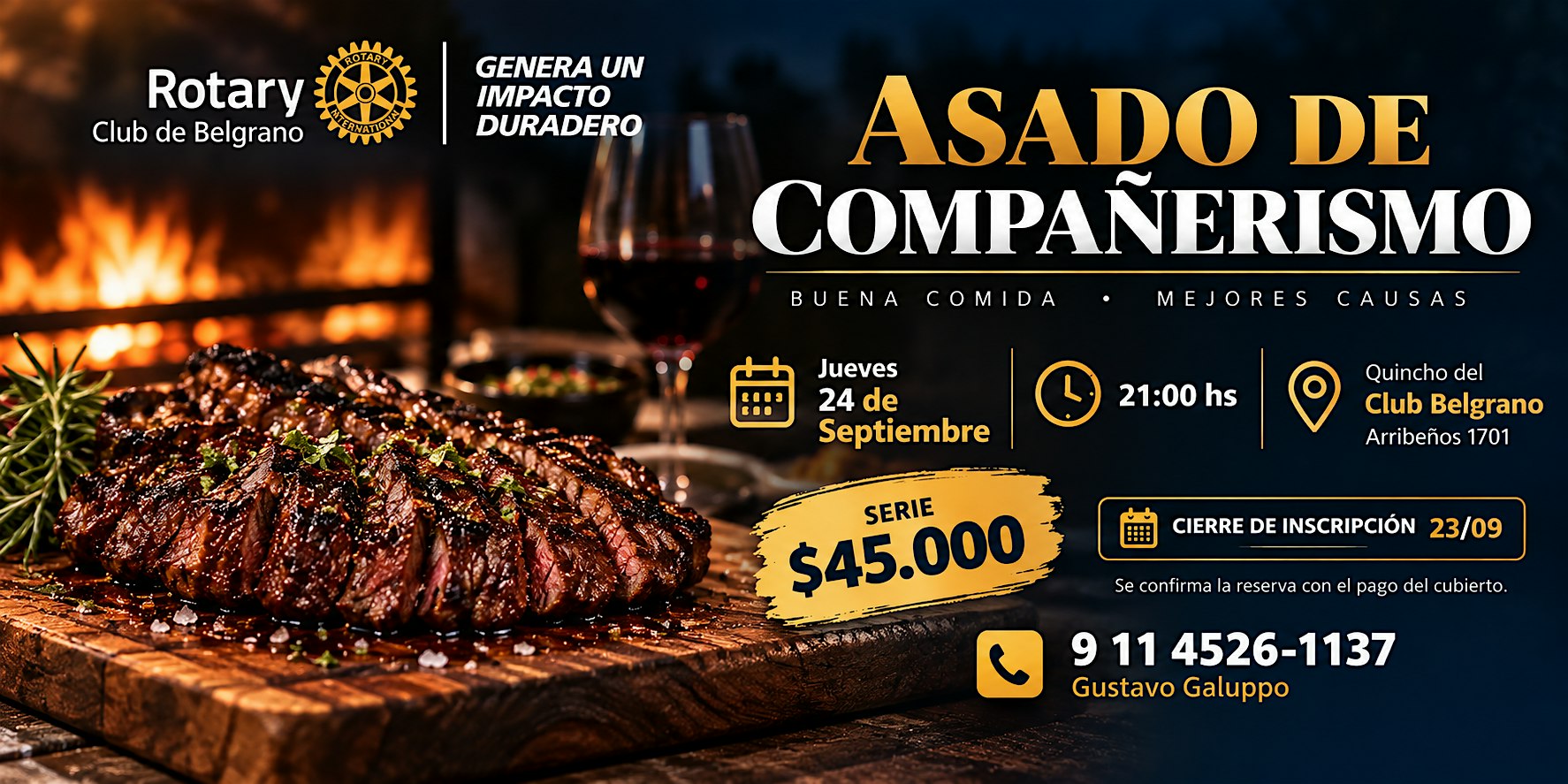 ASADO DE BENEFICENCIA – ROTARY CLUB DE BELGRANO