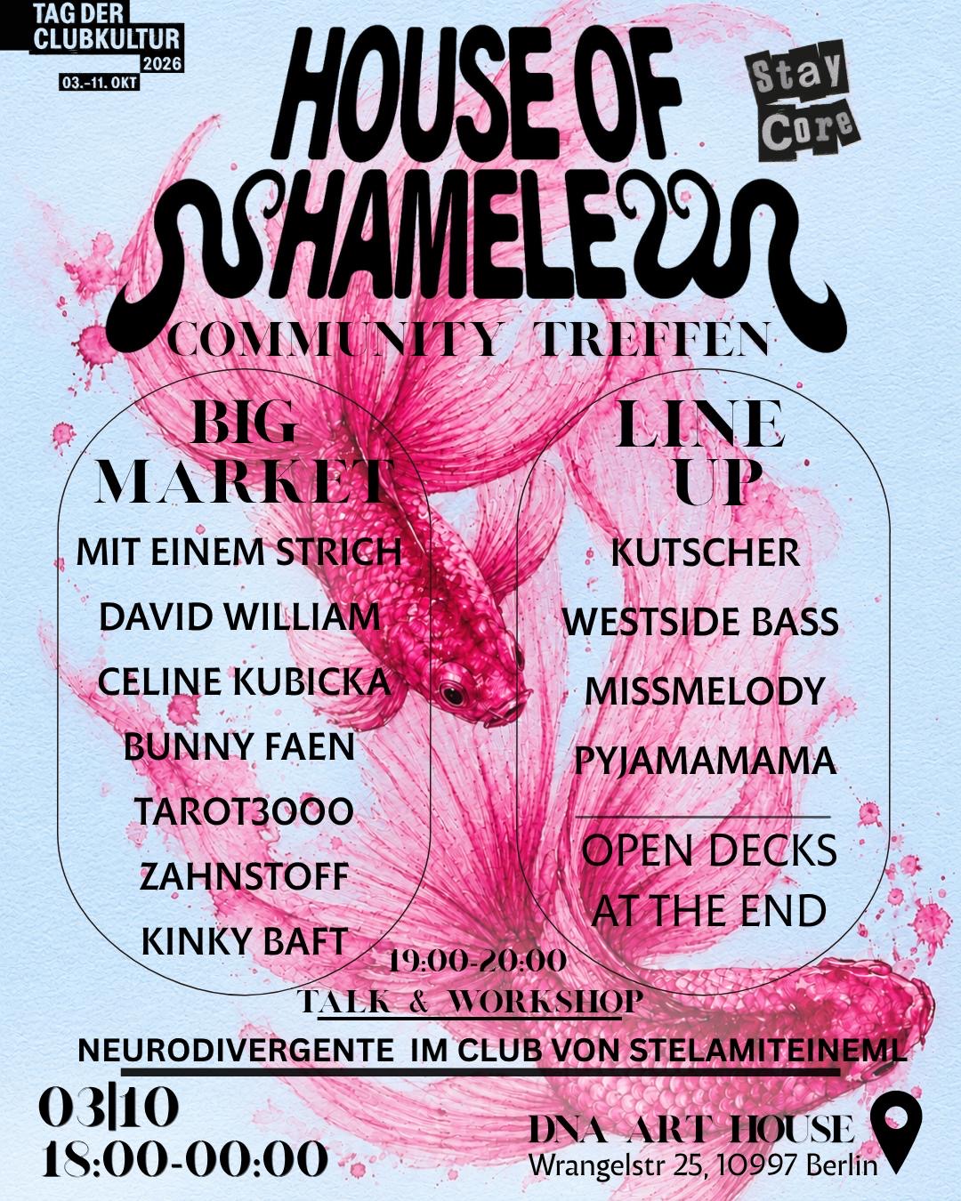 House Of Shameless - FREE Day Community Treffen - Market & Workshops
