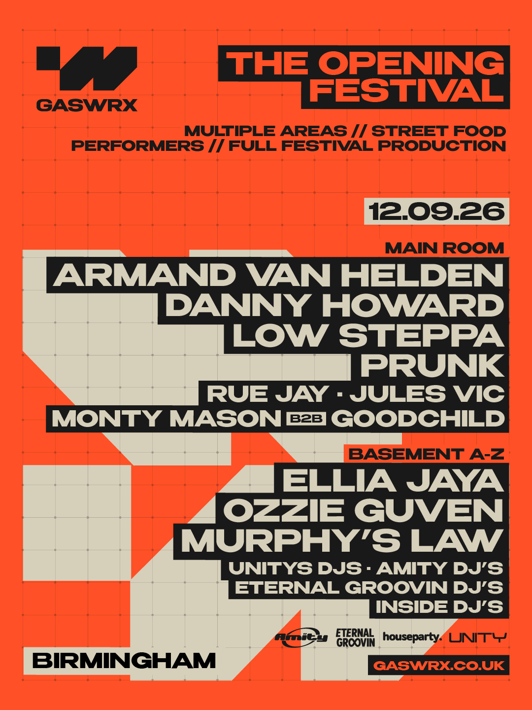 GASWRX Opening-Armand Van Helden / Danny Howard / Low Steppa / Prunk / Ozzie Guven / Ellia Jaya