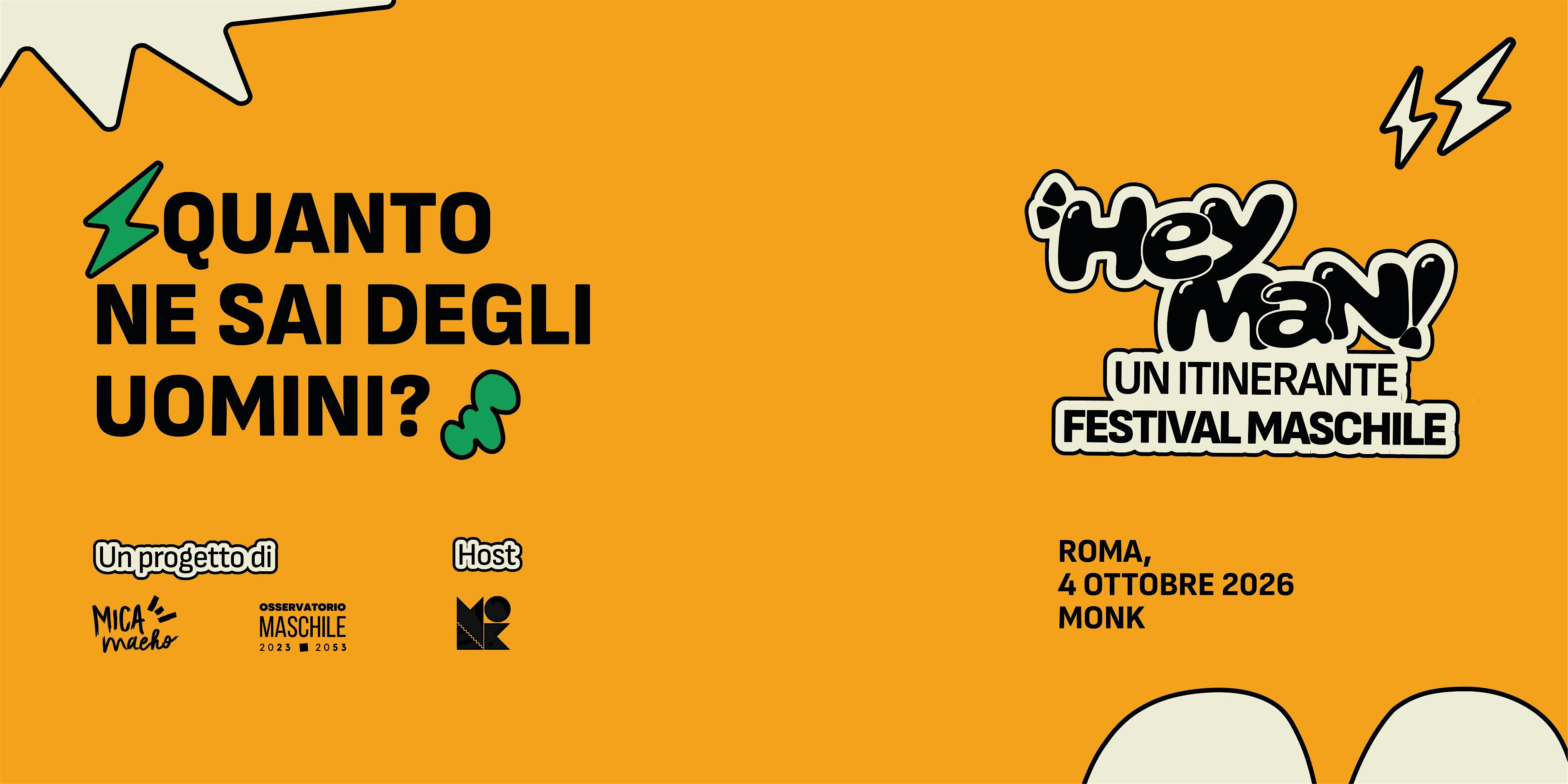 Hey Man, un itinerante festival maschile - Roma
