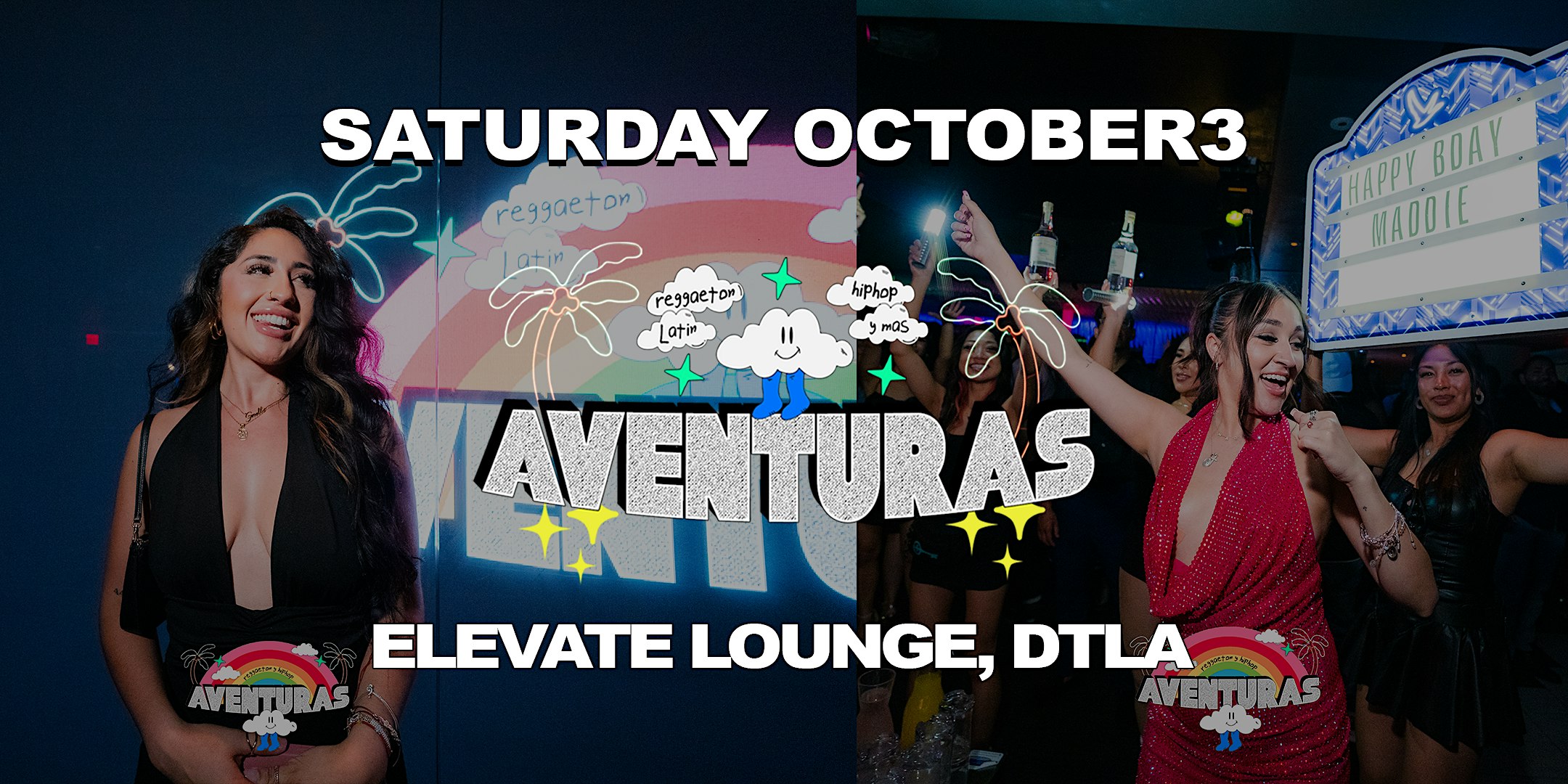 AVENTURAS REGGAETON PARTY LOS ANGELES @ ELEVATE LOUNGE