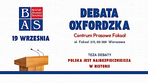Debata Oxfordzka British Alumni Society - Wrzesień 2026
