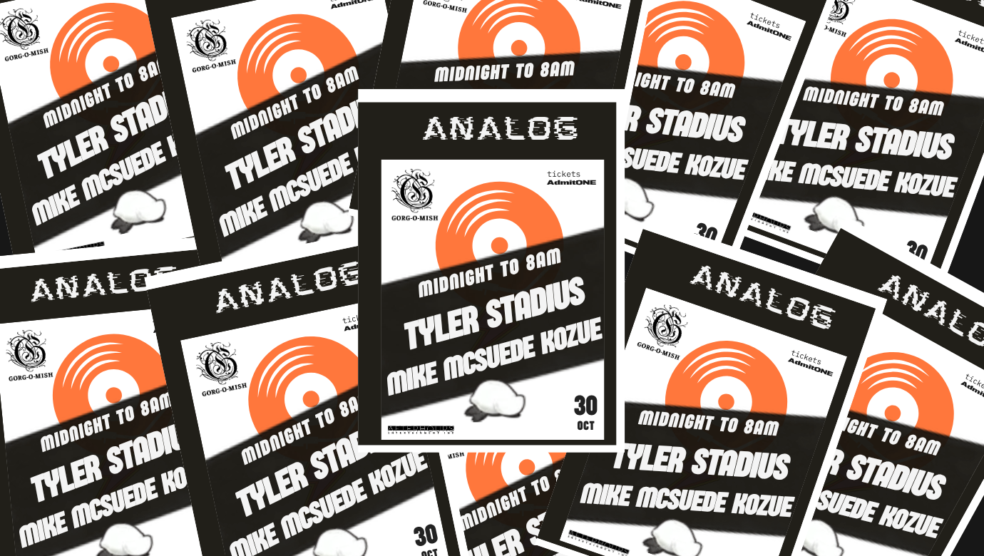 Halloween Weekend // ANALOG // Tyler Stadius, Mike McSuede & Kozue // Vinyl Set