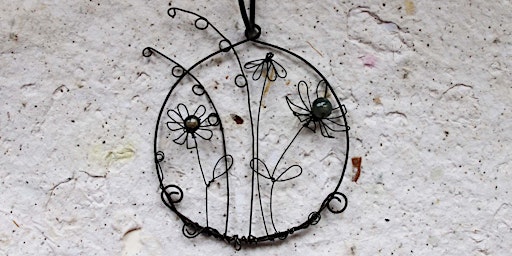 Twirl-along | Botanical Wire Art Wall Hanging