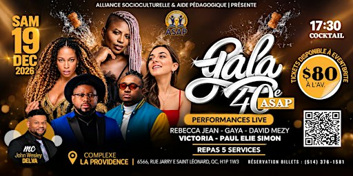 Gala 40ème Anniversaire L'ASAP