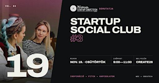 Startup Social  Club #3 I Women Startup Competition