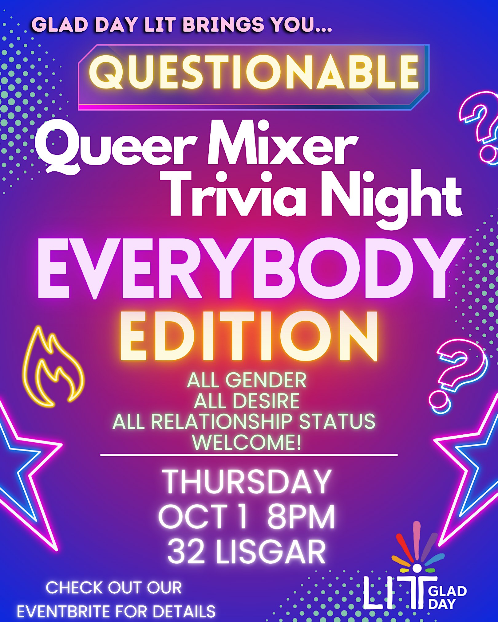 Questionable  EVERYBODY EDITION - Trivia for queer strangers