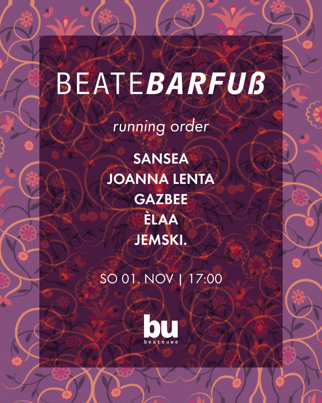 Beate Barfuß /// Sansea, Joanna Lenta, Gazbee, ÈLAA, ᒍEᗰᔕKI