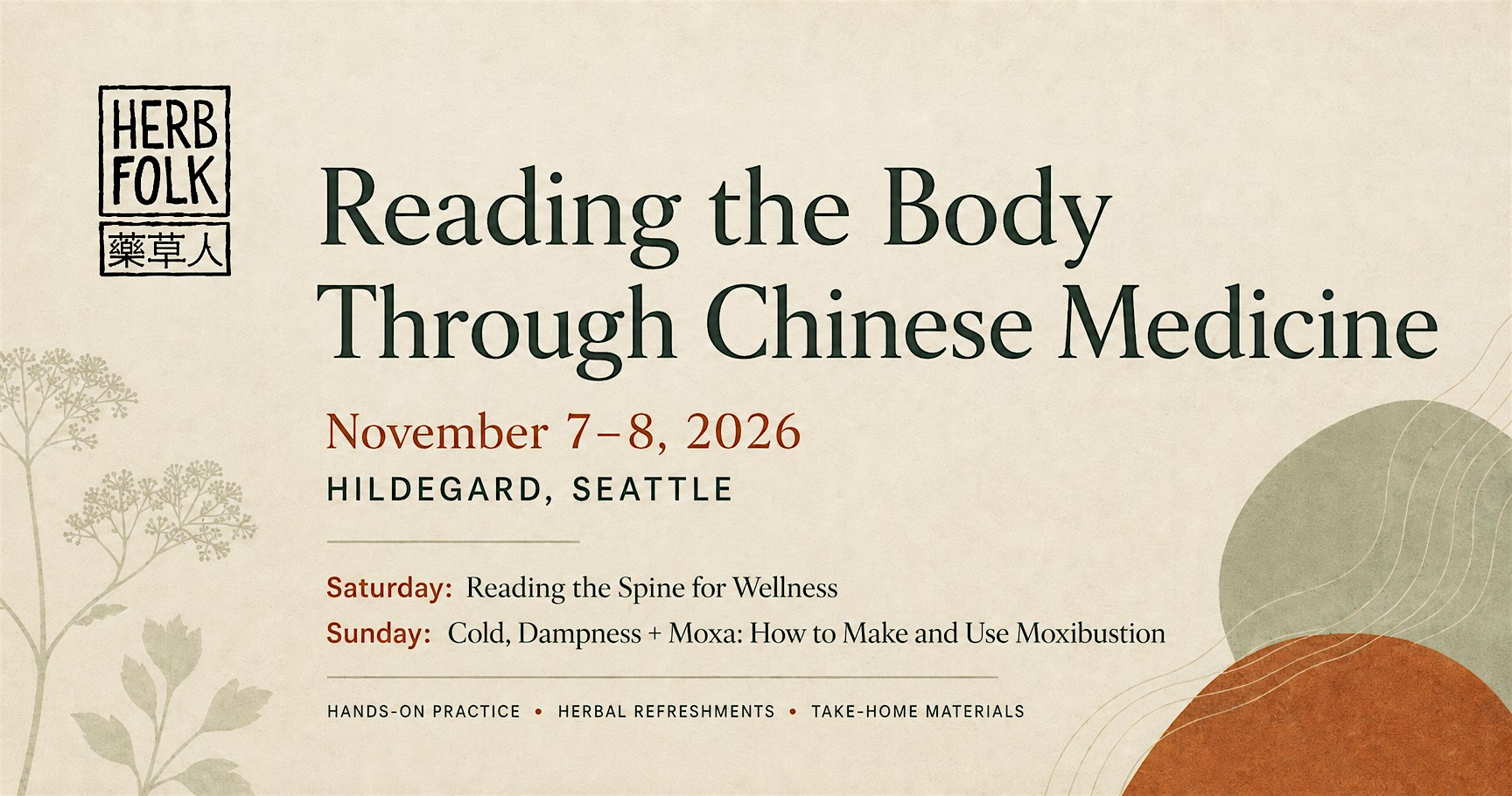 Reading the Body Through Chinese Medicine - A Weekend Workshop in Seattle