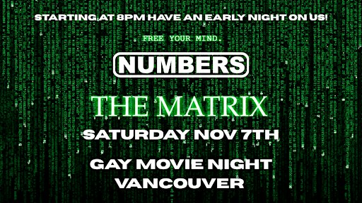 Gay movie night Vancouver at Numbers