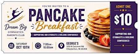 Dream Big Gymnastics Parents Club Pancake Breakfast