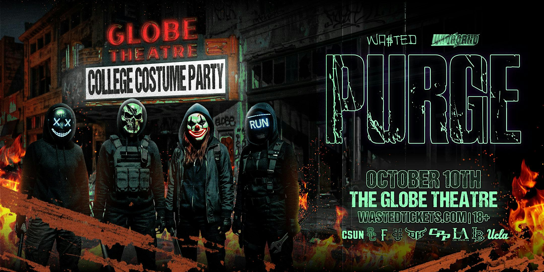 Los Angeles: THE PURGE - Halloween Costume Party @ The Globe Theatre [18+]