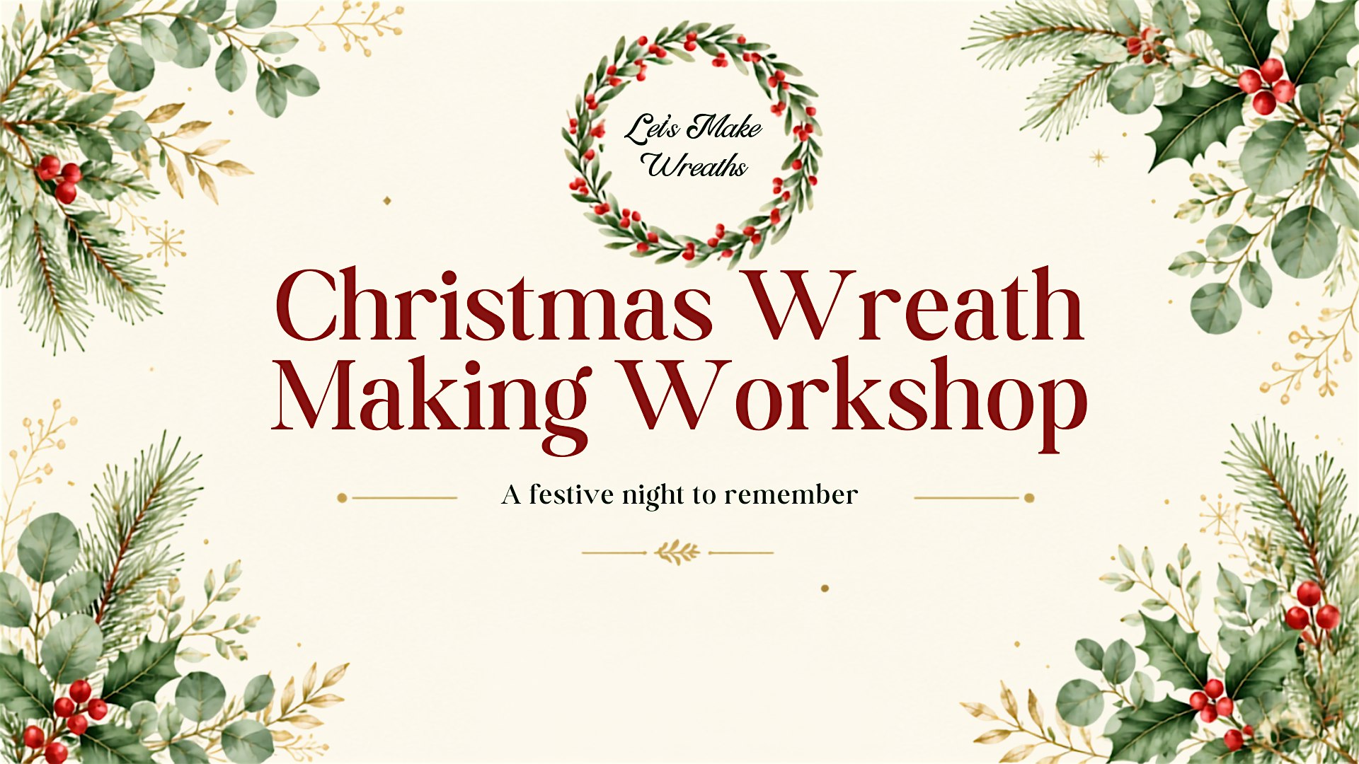 Christmas Wreath Making at The Urmston, Urmston