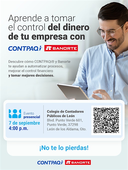 Aprende a tomar el control del dinero de tu empresa con CONTPAQi® y BANORTE