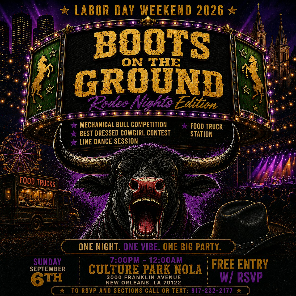 Boots On The Ground: Rodeo Nights Edition Party At Culture Park NOLA