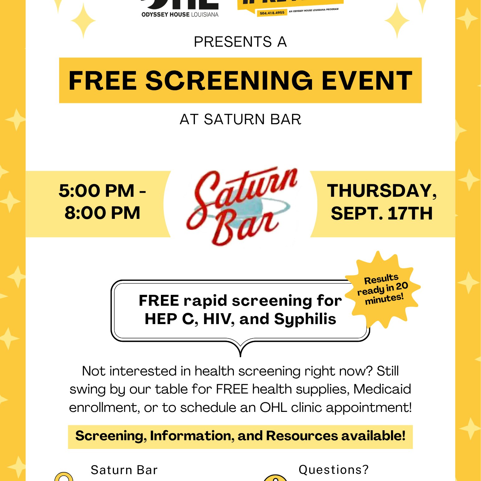 Free Rapid Health Screening with OHL and iPREVENT