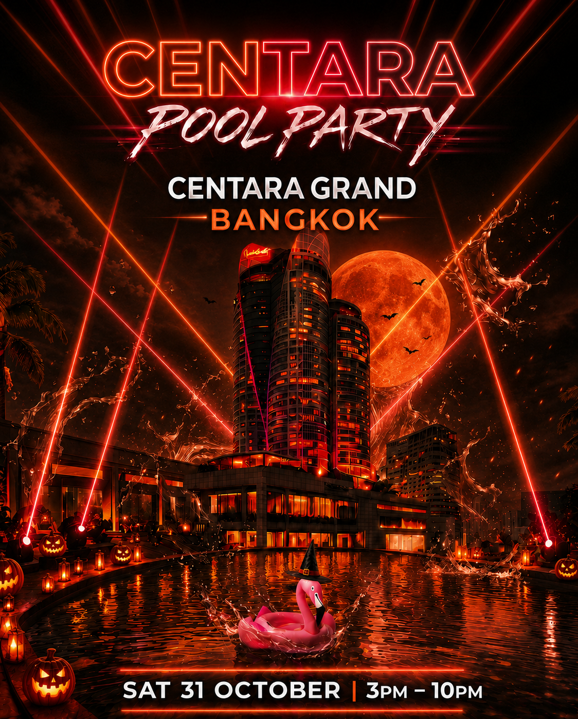 HALLOWEEN ROOFTOP POOL PARTY - CENTARA GRAND BANGKOK