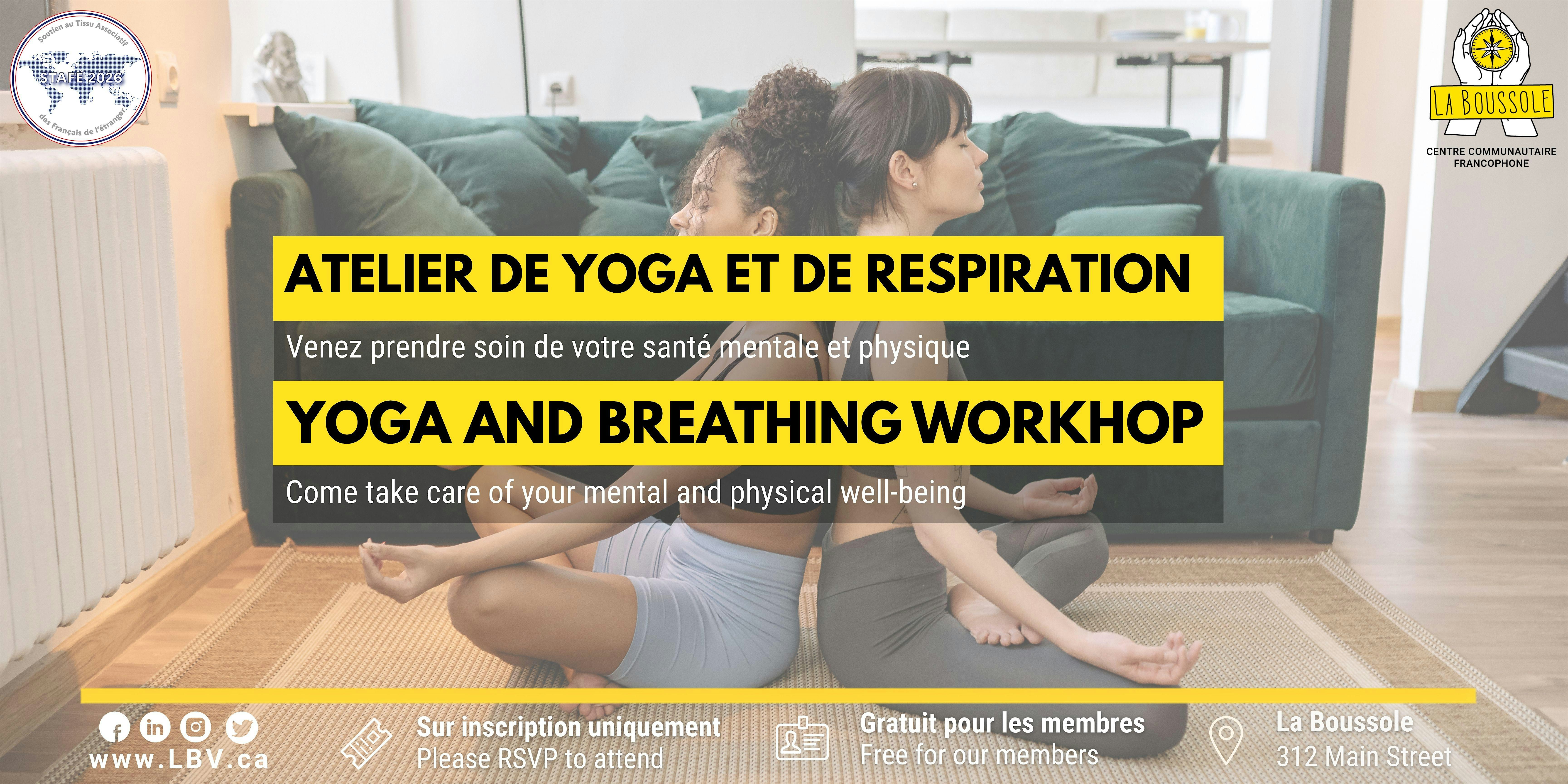 Atelier de yoga et de respiration entre femmes