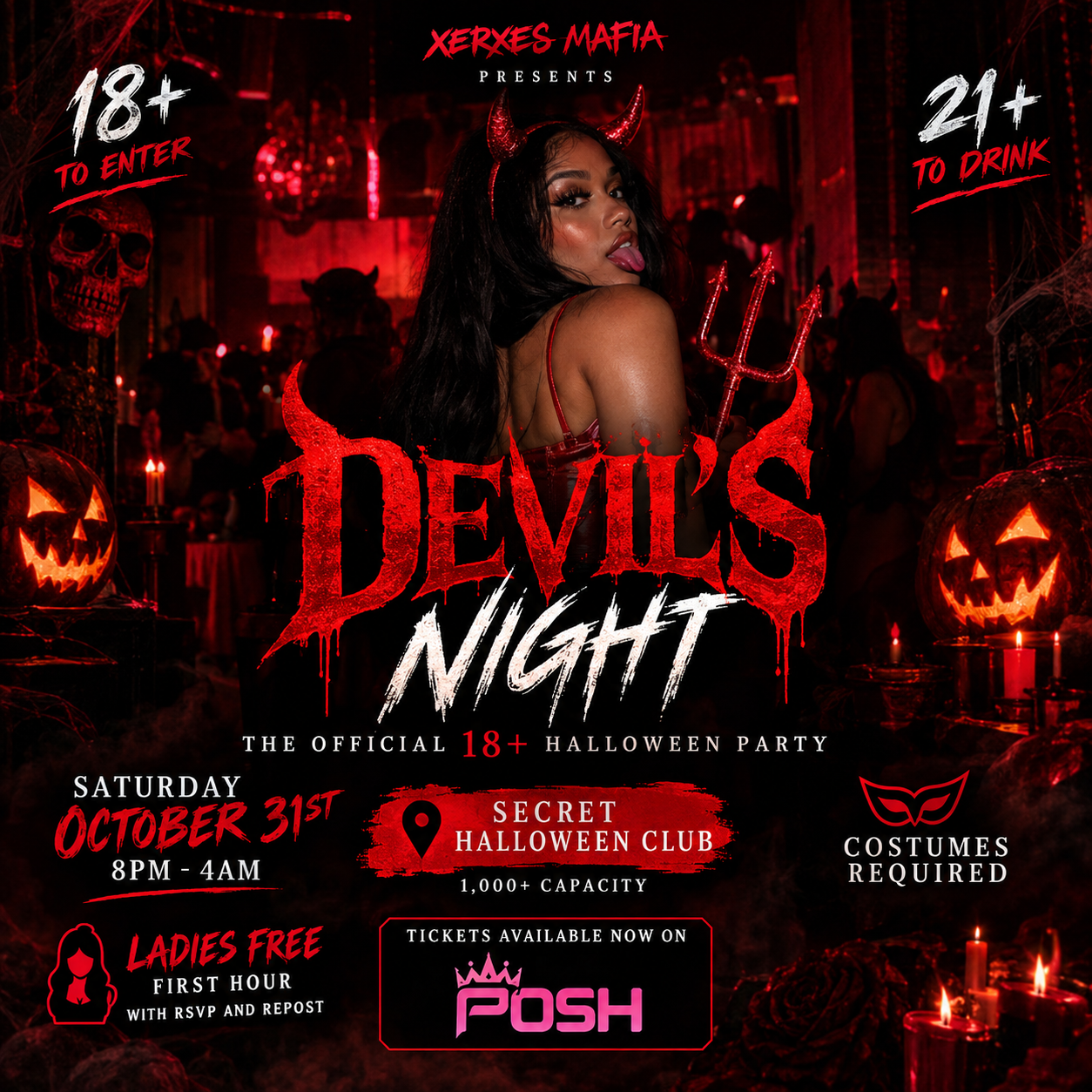 DEVILS NIGHT👹 THE OFFICIAL NYC HALLOWEEN PARTY ☠️👻😈