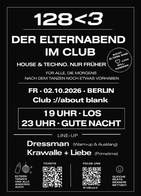 128<3 - Der Elternabend im Club