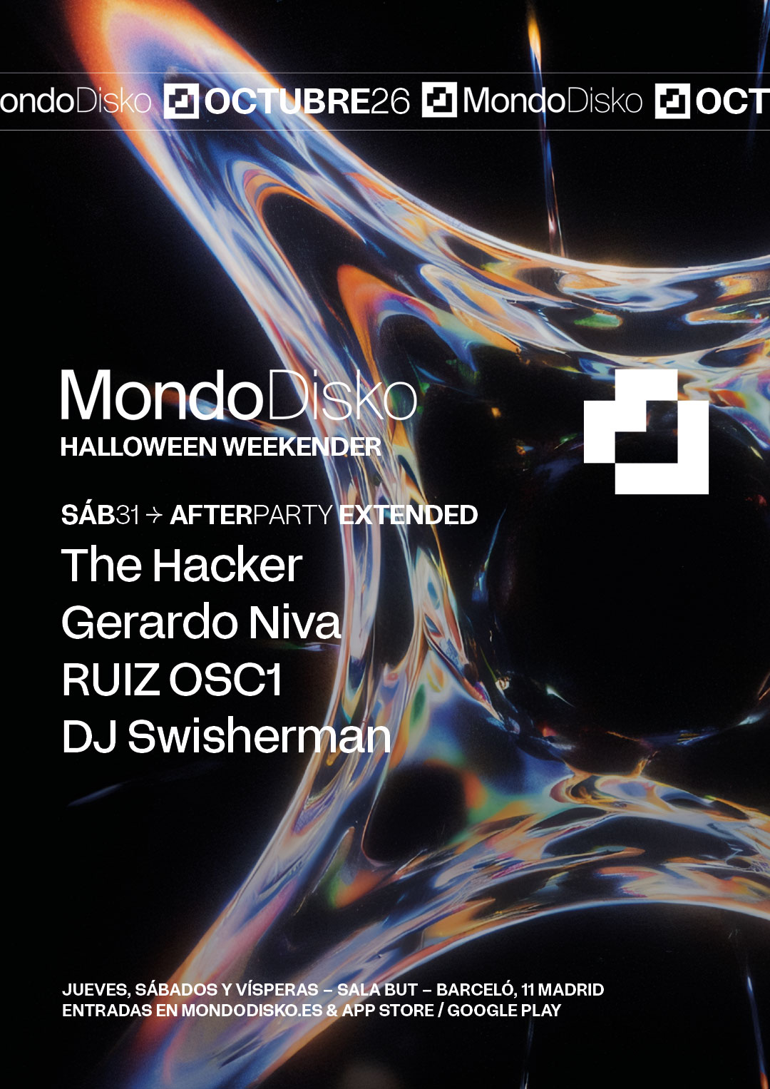AFTERPARTY EXTENDED: HALLOWEEN WEEKENDER: The Hacker / Gerardo Niva / RUIZ OSC1 / DJ SWISHERMAN