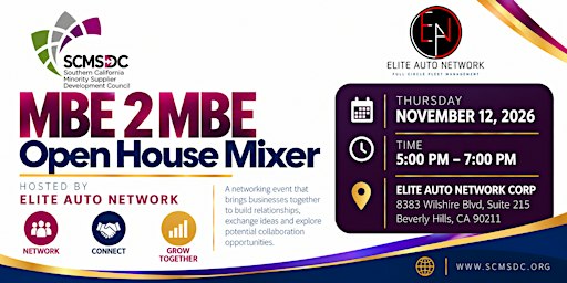 MBE 2 MBE Open House Mixer