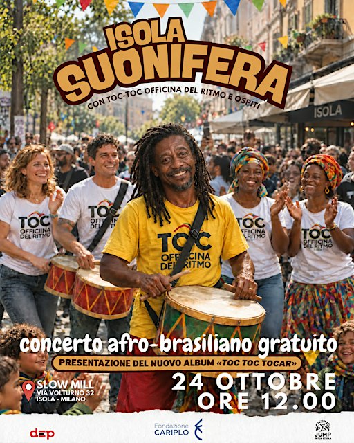 Isola Suonifera – Concerto afro-brasiliano gratuito + lancio disco
