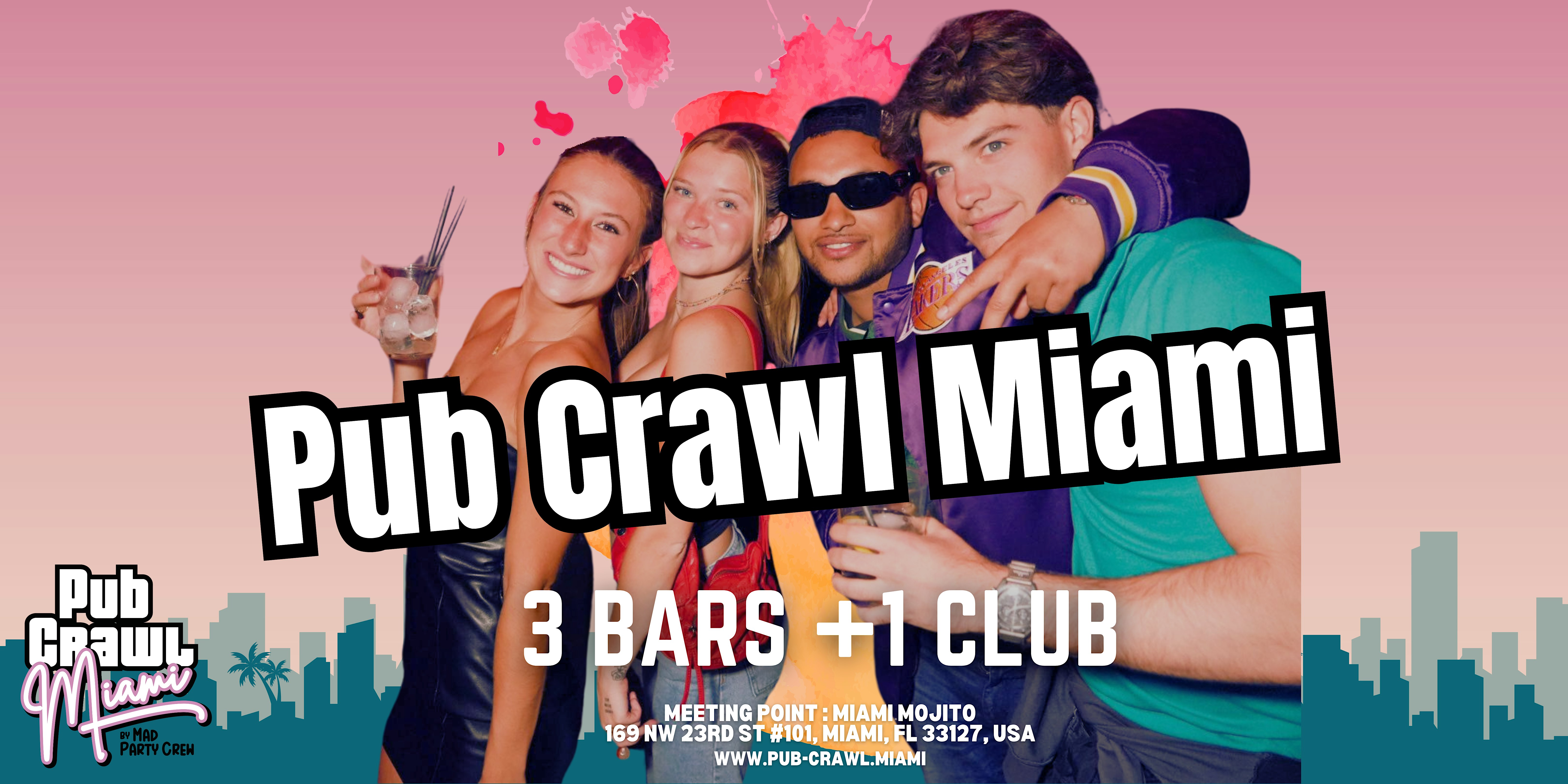 Miami Pub Crawl: Wynwood Bars, Free Drinks & VIP Nightclub Entry