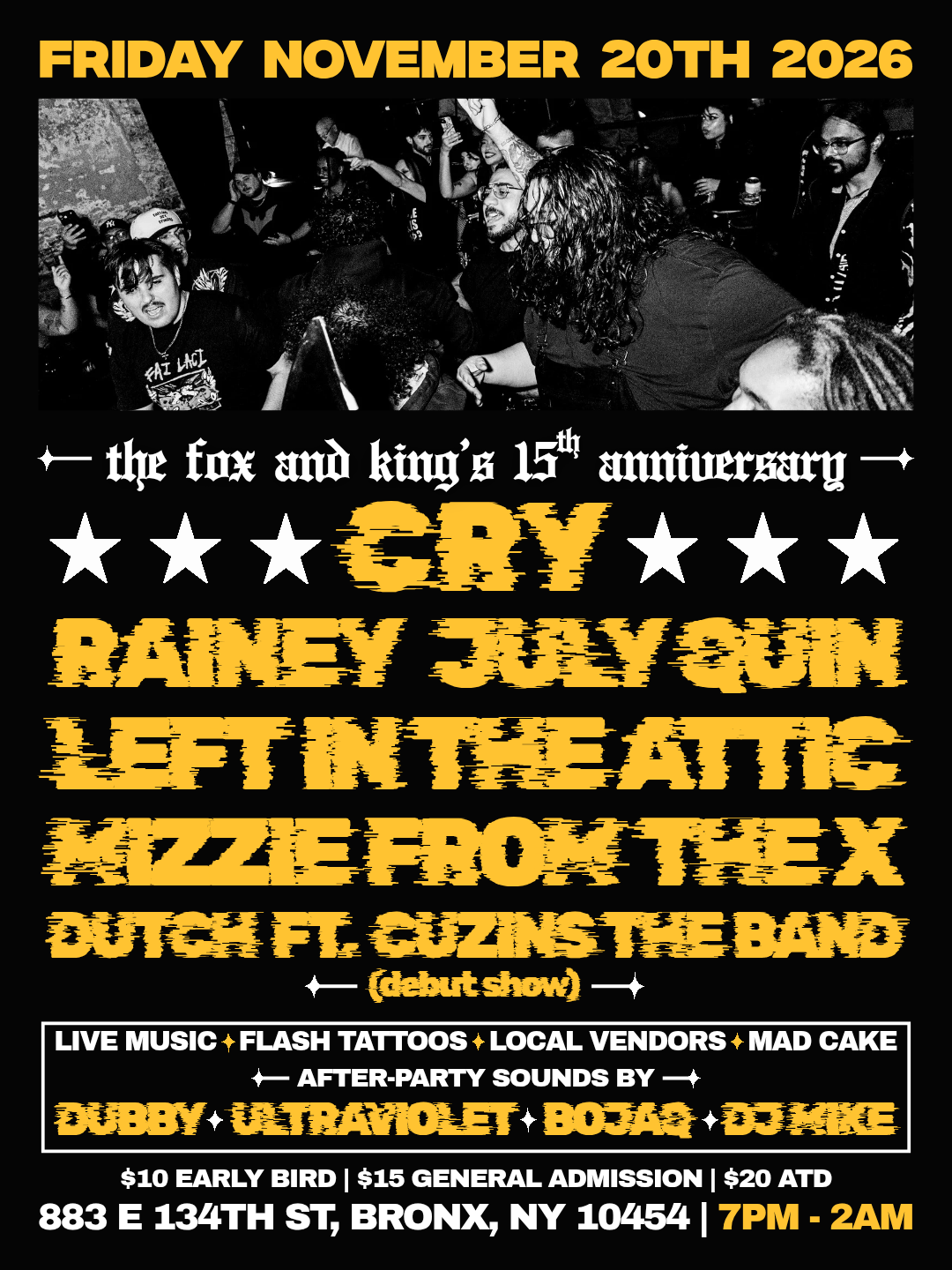 The Fox And King's 15th Anniversary Show