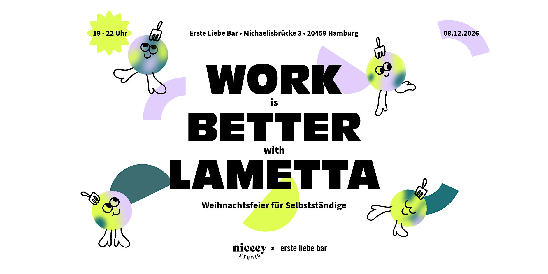 Weihnachtsfeier für Selbstständige - work is better with lametta