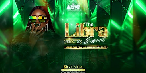 Friday October 9th 2026 : All Star Fridays at Agenda Astoria