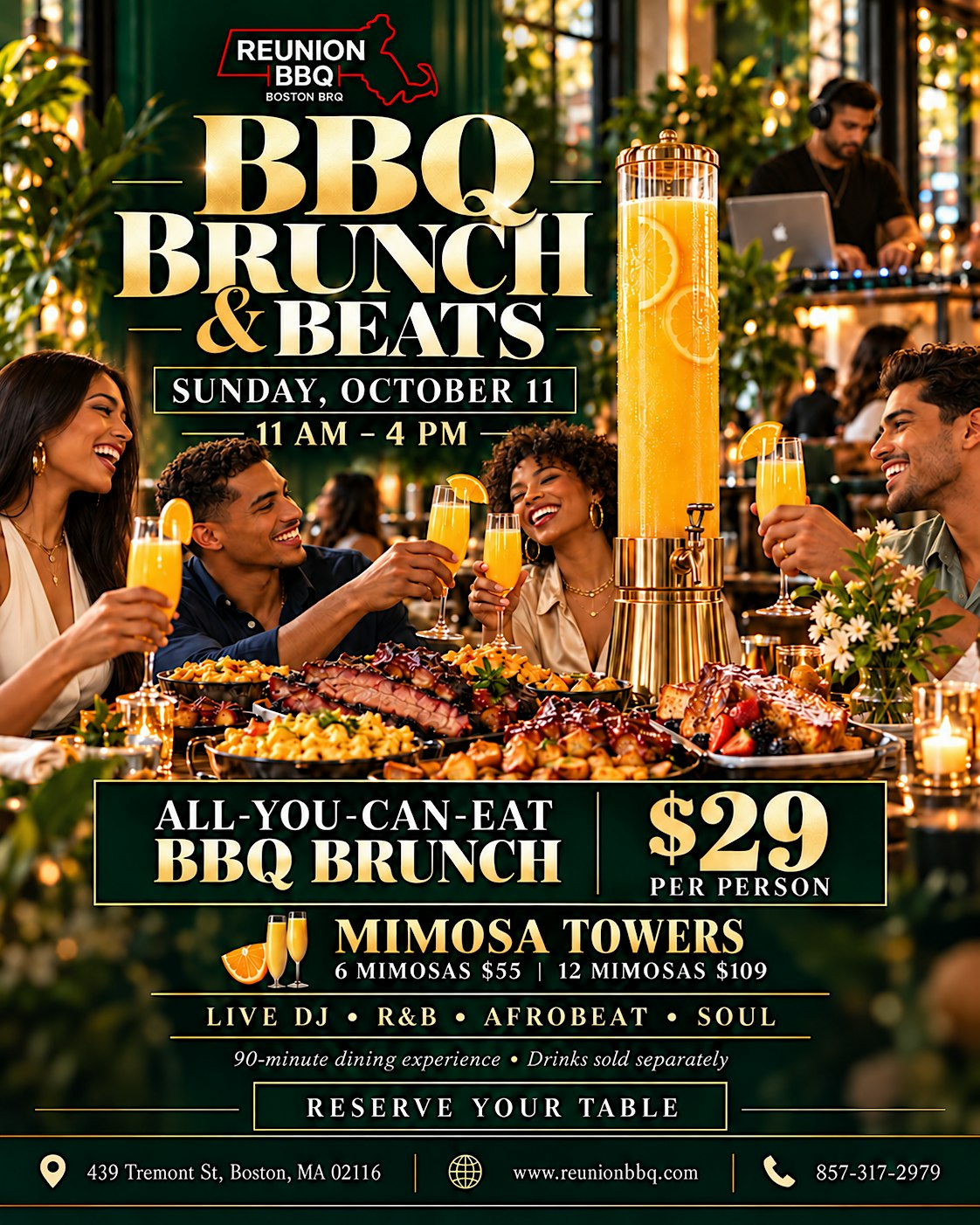 The Sunday Reunion: All-You-Can-Eat BBQ Brunch & Live DJ