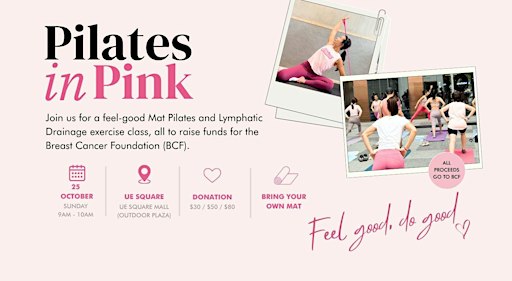 Pilates in Pink Lymphatic Drainage Exercise & Mat Charity Class