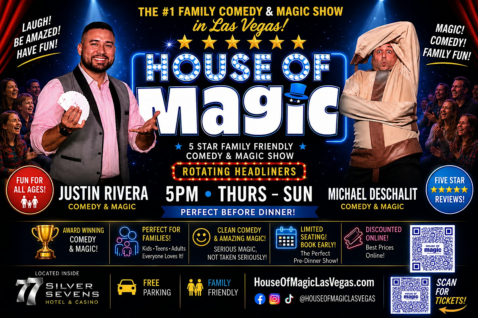 Vegas' #1 Family Friendly House Of Magic At Delirious Comedy Club