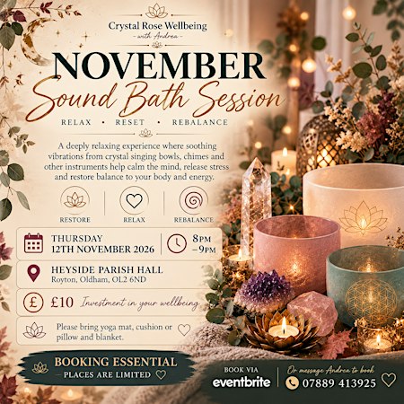 November  Sound Bath - Crystal Rose Wellbeing