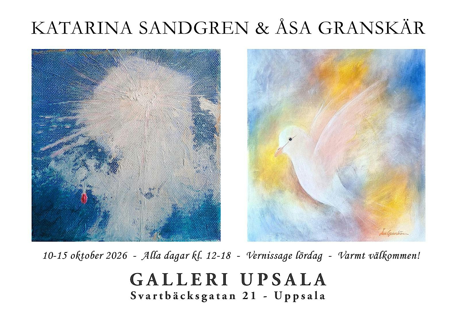 Katarina Sandgren & Åsa Granskär - Utställning på Galleri Upsala