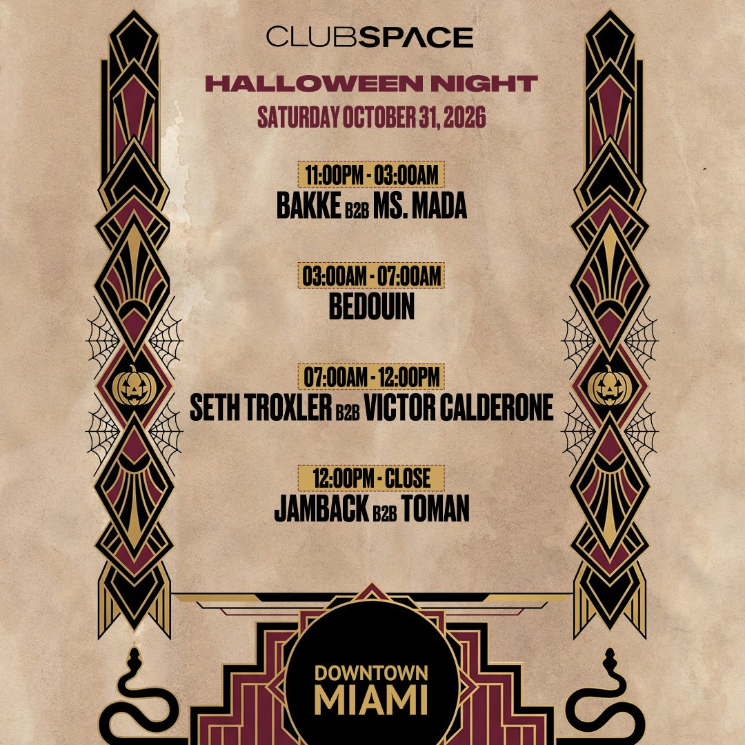 Halloweek: Bedouin + Seth Troxler b2b Victor Calderone + Jamback b2b Toman